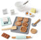 PairPear Wooden Cookie & Baking Play Food Set, Kids 28 Pieces Sliceable