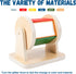 6-12 Adena Montessori Spinning Drum Baby Toys,Montessori Toys for Babies Months Toddlers,Wooden Spinning Rainbow