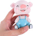 EXCEART Blue Piggy Bobble Head Toy - Resin Pig Figure for Car Dashboard Decor, Birthday Cake Ornament