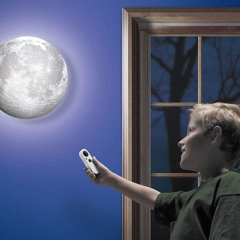 12 6+ Uncle Milton Moon in My Room - Light-Up Lunar Phases, Remote Control or Automatic, STEM Toy, Great Gift for Boys