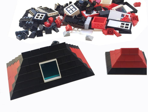 161 Pieces Education Building Bricks Block Set with Windows, Doors, and Roof Tiles - Compatible Major Brands