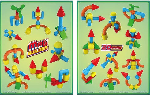 POPULAR PLAYTHINGS Mag Builder Building Set, 20 Piece, Model 18301
