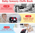 Tummy Time Mirror with Soft Book, Black and White High Contrast Baby Toys for Crawling