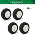 Yinpecly RC Car Wheel 40mm Dia Sponge Tires Set for DIY RC Car, Truck, Boat, Helicopter Model, White and Black 4PCS