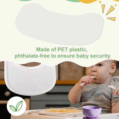 Lyreh Suction Solver Stickers for Stokke Tripp Trapp Tray, Peanut Shape Tray Suction Sticker Adhesive Placemat for High