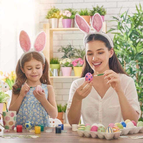 30pcs 2-3/8" Blank White Plastic DIY Easter Eggs