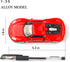 1/36 Scale Porsche 918 Spyder Diecast Model Car, Pull Back Vehicle, Gift for Boys and Girls, Red