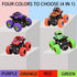 Duyfioa 4 Pack 360 4 Playset 3 4 5 6 7 8 Monster Trucks for Boys, Pull Back Vehicles Cars for Toddlers, Rotation Wheels