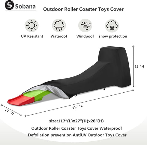 Cover for Step2 Up & Down Roller Coaster Toy, Waterproof Dust Proof Anti-UV Cover for Outdoor Roller Coaster