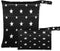 Haskirky Night Stars Black 2 Pcs Cloth Diaper Wet Dry Bags,Waterproof and Washable