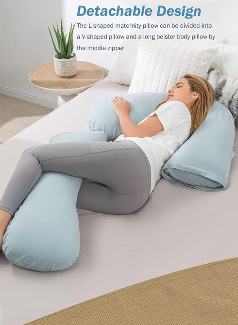 INSEN Pregnancy Pillow for Sleeping,Maternity Body Pillow for Pregnancy Women,Pregnancy Support Pillow for Back, Hip