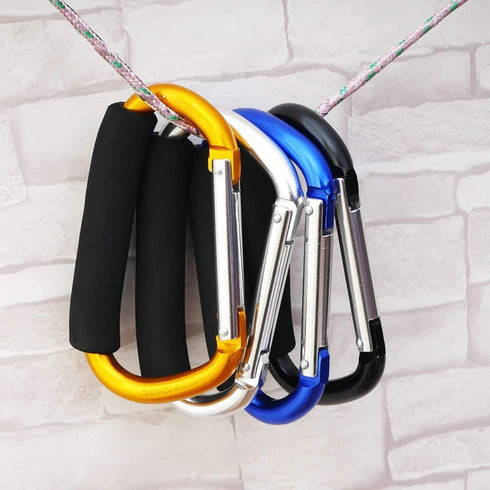 Large Stroller Hooks for Mommy, 2 pcs Carabiner Stroller Hook Organizer for Hanging Purses, Diaper Bag, Shopping Bags