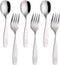 Exzact Children Flatware 6pcs, 3 x Forks, 3 x Spoons, Toddler Utensil Kids Silverware, Dishwasher Safe