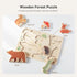 3 Packs Space Ocean Forest Wooden Chunky Puzzles - Educational Toys for Toddlers with Perfectly Fitting Pieces