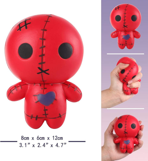 Anboor 4.7 Inches Voodoo Dolls Squishies, Ghost Doll Halloween Kawaii Soft Slow Rising Stress Relief Toys
