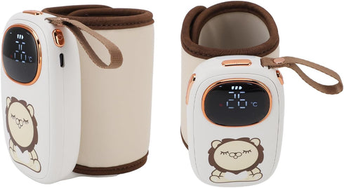 Fdit Milk Bottle Warmer, Rapid Heating Sleeve for Travel, USB Charging, Constant Temperature, Portable, Reusable