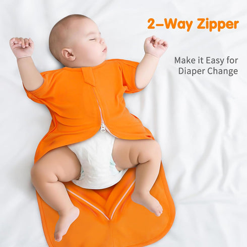 Roksuma 0-3 2-Way 100% 0.8 2-Pack 5-14lbs) Transition Swaddle Months, Newborn Sleep Sacks Arms up Swaddle Zipper Cotton