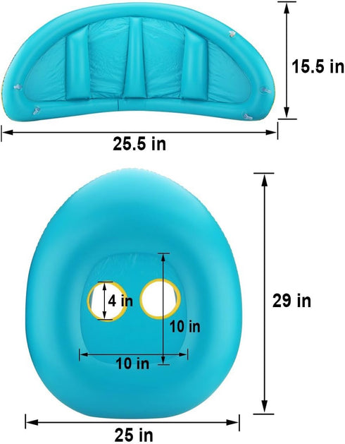 Swimming 6-36 Inflatable Baby Pool Floats with Removable Sun Protection Canopy, Toddler Floaties with Seat and Handle