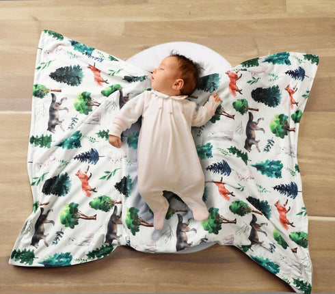 Jola's House 4 Pack Blankets30X40 Soft Woodland Baby for Unisex Girls or Boys Breathable Gender Neutral Nursery Double
