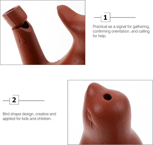 4Pcs Water Bird Whistle, Musical Bird Call Whistles for Kids and Adults, Ceramic Noisemaker Toys