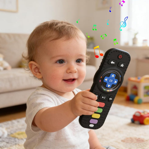 Store 0-12 3-24 Fu Silicone Baby Teether Toys for Momths Months Infant Toddlers TV Remote Control Rattle Teethers