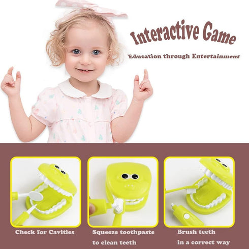 9PCS Set 6 Packaging Plastic Simulation Dentist Play Medical Kit Pretend Toy for Kids Hygienic Habbit Cultivation Role