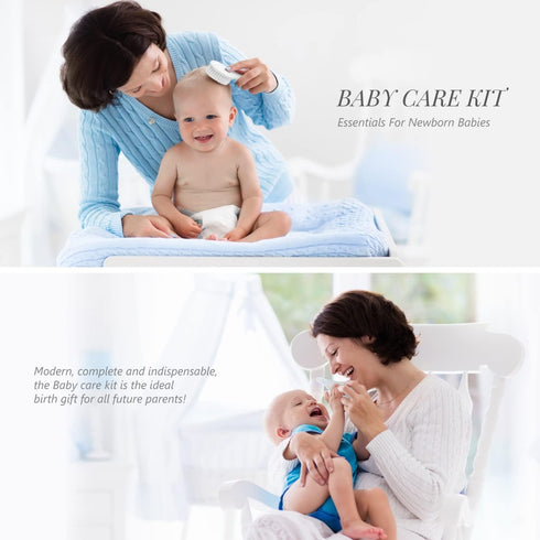 15 1 Set 01 Baby Grooming Kit, in Portable Baby Safety Care with Hair Brush Comb Nail Clipper Nasal Aspirator etc