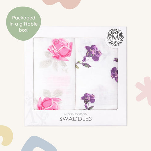 100% 47 47 Margaux & May Muslin Baby Swaddle Cotton, Large x Newborn Swaddle, Soft & Breathable Muslin Swaddle Blanket