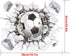 3D Soccer Stickers - Art Ball Soccer Wall Decal for Kids Room, DIY Vinyl Wallpaper for Boys Bedroom