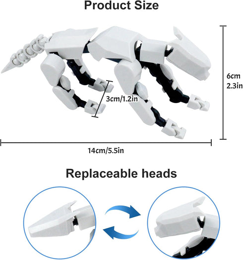 Titan13 Set, 3D Dummy (Assembly Completed) Action Figure Robot Dog Action Figure Printed robo Dogs, Multi-Joint Movable