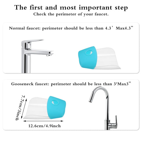 Gjinxi 2 Pack Bathtub Extender Silicone Faucet Extender for Kids Kitchen Sink Bathtub Spout Baby Bathroom Faucet