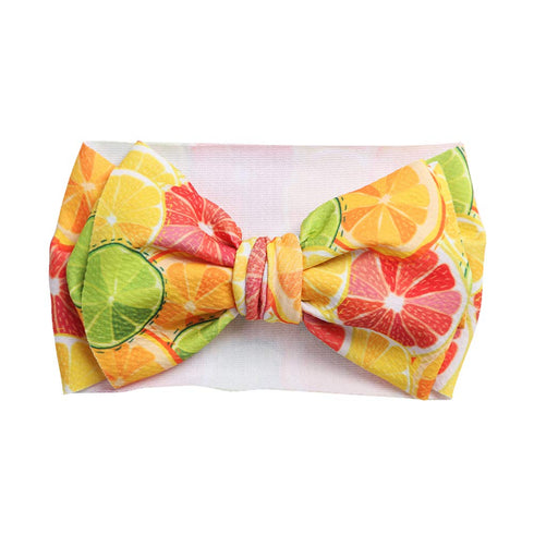 KIDOCHEESE Oversized Headbands with Large Hair Bows, Elastic Nylon Hairbands for Baby Girls, Newborns, Infants, and