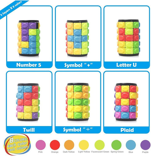 Magic 3D Puzzle Cube, Rainbow Fidget Toys, Educational Games for Kids and Adults