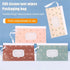 linenb 5pcs Strollers(Color7) Travel Wipes Case Portable EVA Tissue Box - Snap-Strap Wet Wipes Pouch