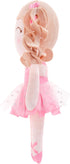 Gloveleya Baby Doll Gifts - Plush Curly Hair Ballet Dolls, Soft Girl Toys, Pink, 33CM