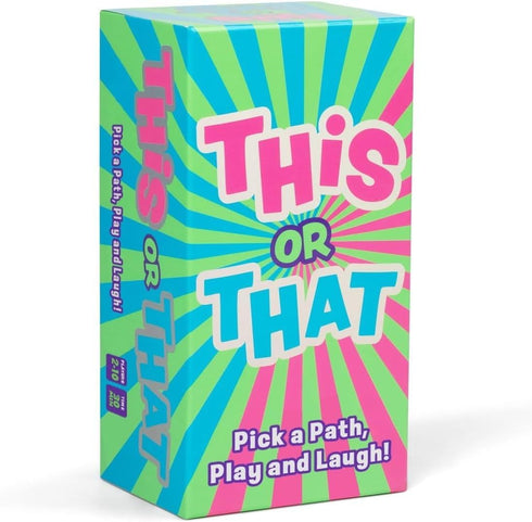 This or That Party Game Family Card Game with Easy Either/Or Choices