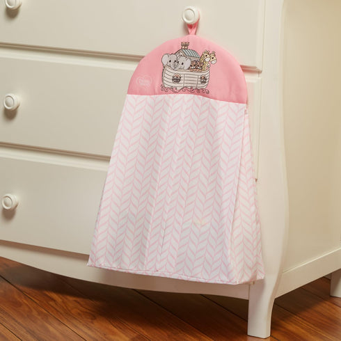 4 Set EVERYDAY KIDS Precious Moments Noahs Ark Pc Crib Bedding for Girls Nursery Includes Baby Bed Quilt, Fitted Sheet