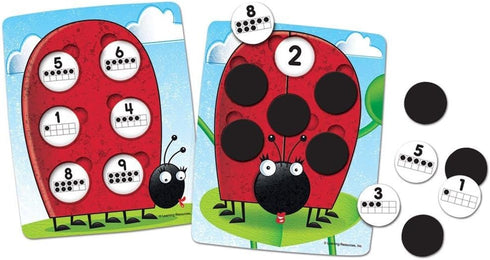 Learning Resources 10 on the Spot Ten Frame Game - 2-6 Players, Ages 5+ Math Learning Games for Kids, Kindergartner Activities