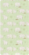 miaozhen Cotton Baby Crib Sheets Soft Comfy Cute White Animal Elephants Green Muslin
