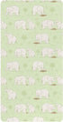 miaozhen Cotton Baby Crib Sheets Soft Comfy Cute White Animal Elephants Green Muslin
