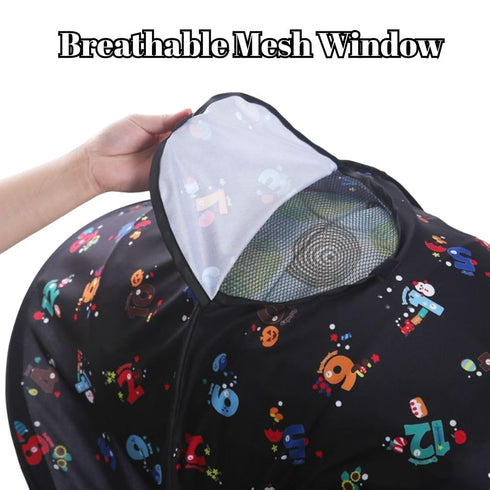 LweiPsqLin UPF50+ Baby Stroller Sun Shade - Waterproof Blackout Cover | Lightweight Lycra with Ventilated Mesh | Fits