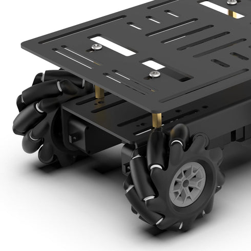 Mecanum Robot Chassis Car Kit - 360° Omnidirectional Wheel, Aluminum Alloy Frame, TT Motor, DIY Kit (Unassembled)