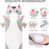 28” Long Cat Plush Body Pillow, Cute Soft Plushies, Kitten Throw Pillow Gift