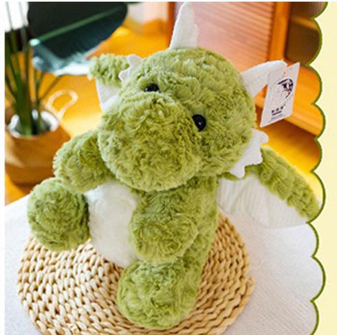 YUKOUQIAN 7.8 inch Dragon Stuffed Animal Cute Dragon Plush Toy for Girls Boys (jiaolong lvse)