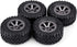 GOTOTOP RC Tires Rubber, 4Pcs Off-Road Car Rubber Tyres for 1:16 RC Crawler Car Accessory Part