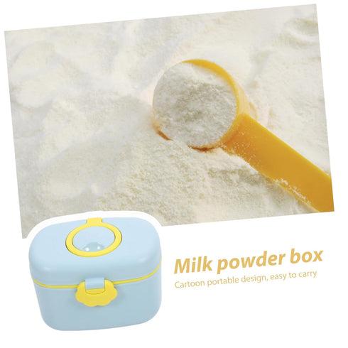 LIOOBO Portable Formula Dispenser with Fork Scoop Travel Friendly Milk Powder Container for Boy Girl Lightweight