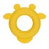 Nuby Natural Wood Teether, Soft Silicone Giraffe Yellow, Minimalist Design, Easy to Clean