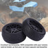 RC Car Tyre, Universal 1/10 RC Car Wheels for Crawler Vehicle Tyres, Remote Control Vehicle (Black)