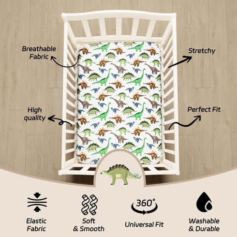 FIGEPO 4 Pack Pack Pack Baby Boy N Play Mini Crib Sheets Soft Fitted Baby Boy Mattress Covers Construction Truck