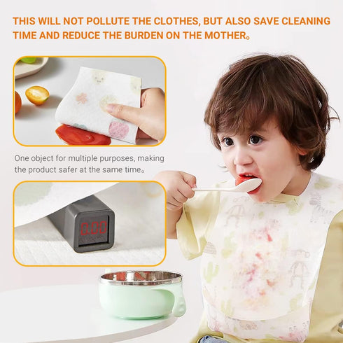30/60Pcs Baby Disposable Bibs, Soft, Leak Proof, Individually Packaged, Suitable for Traveling